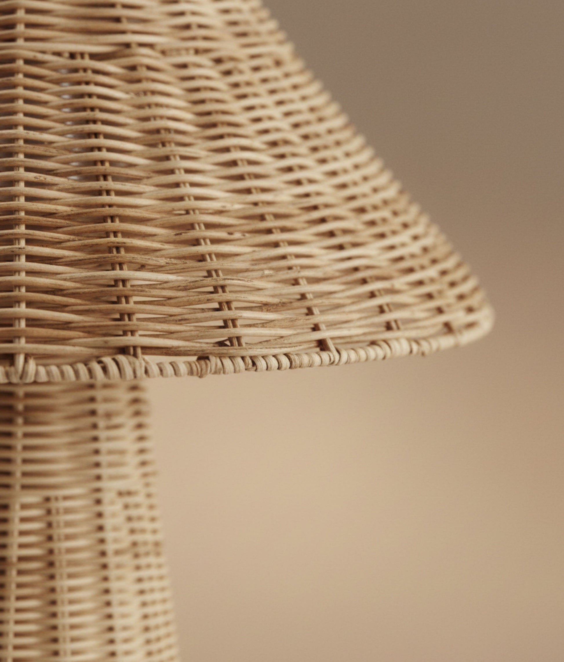 Natural Rattan Table Lamp Mushroom