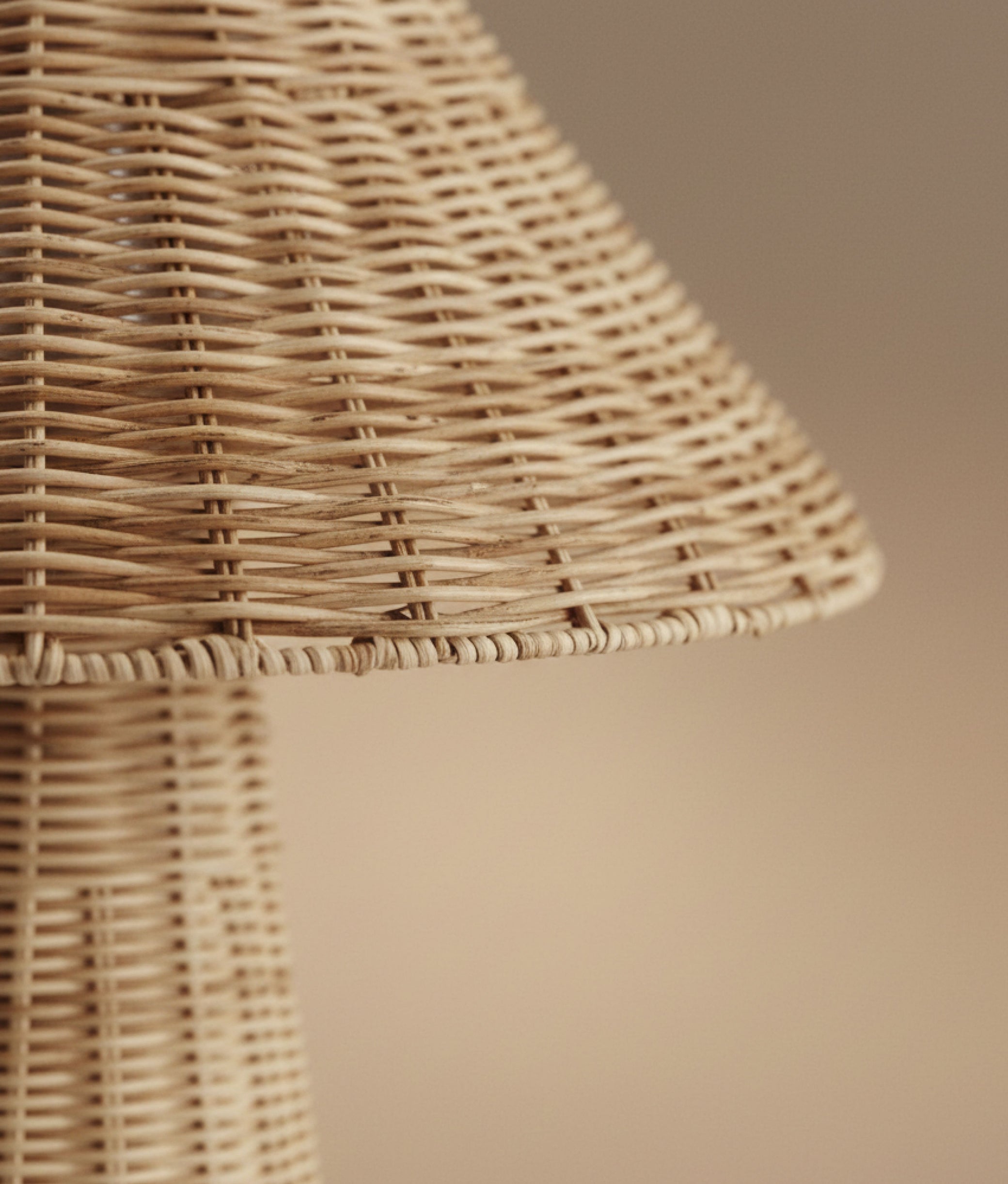 Natural Rattan Table Lamp Mushroom