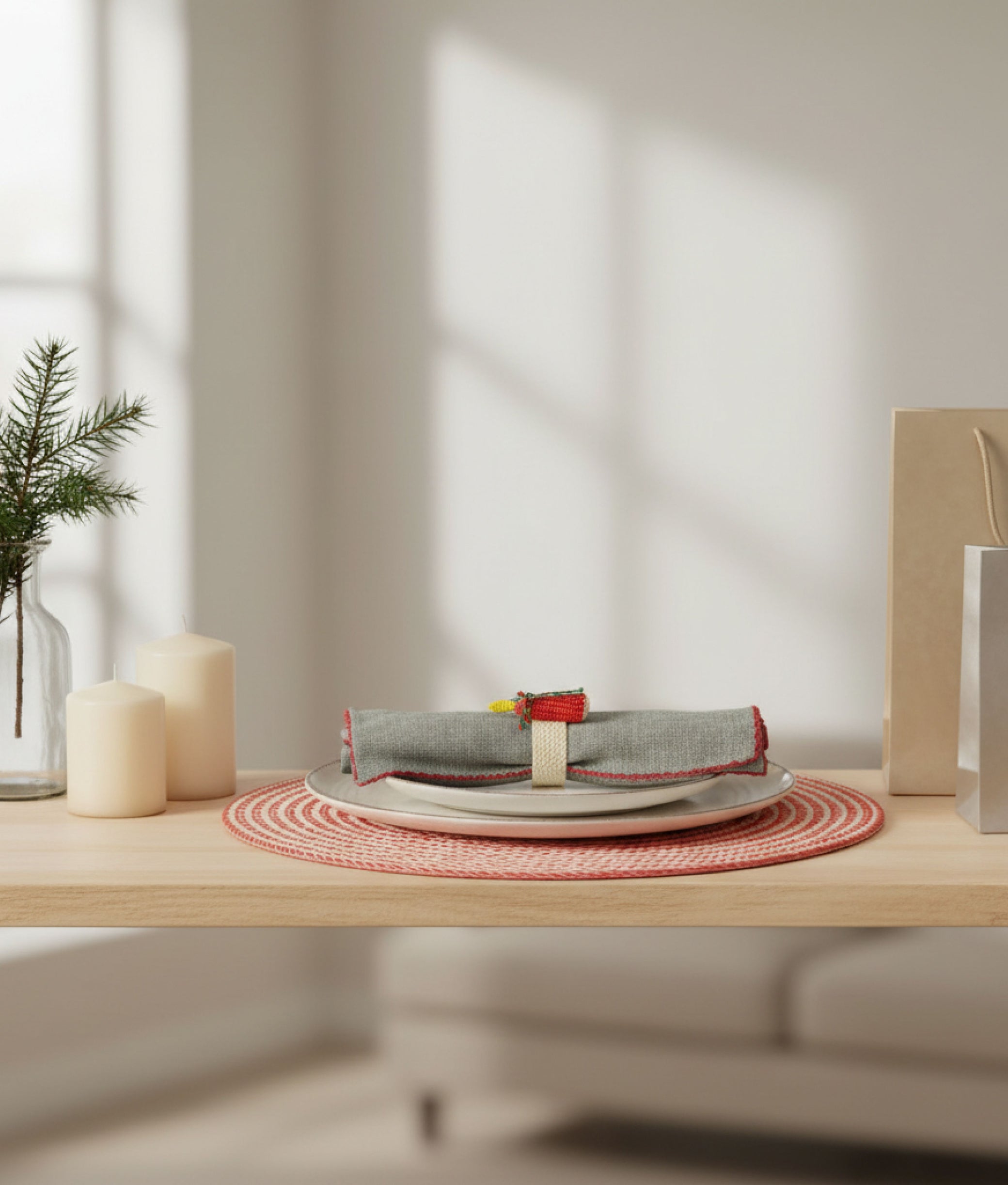Red Candle Napkin Ring
