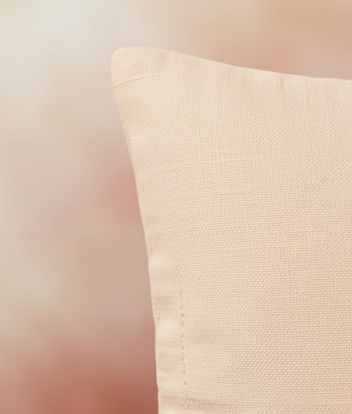 Pink Rectangular Linen Cushion