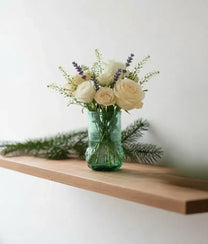 Textured Green Recycled Vase