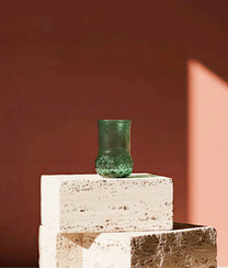 Textured Green Recycled Vase