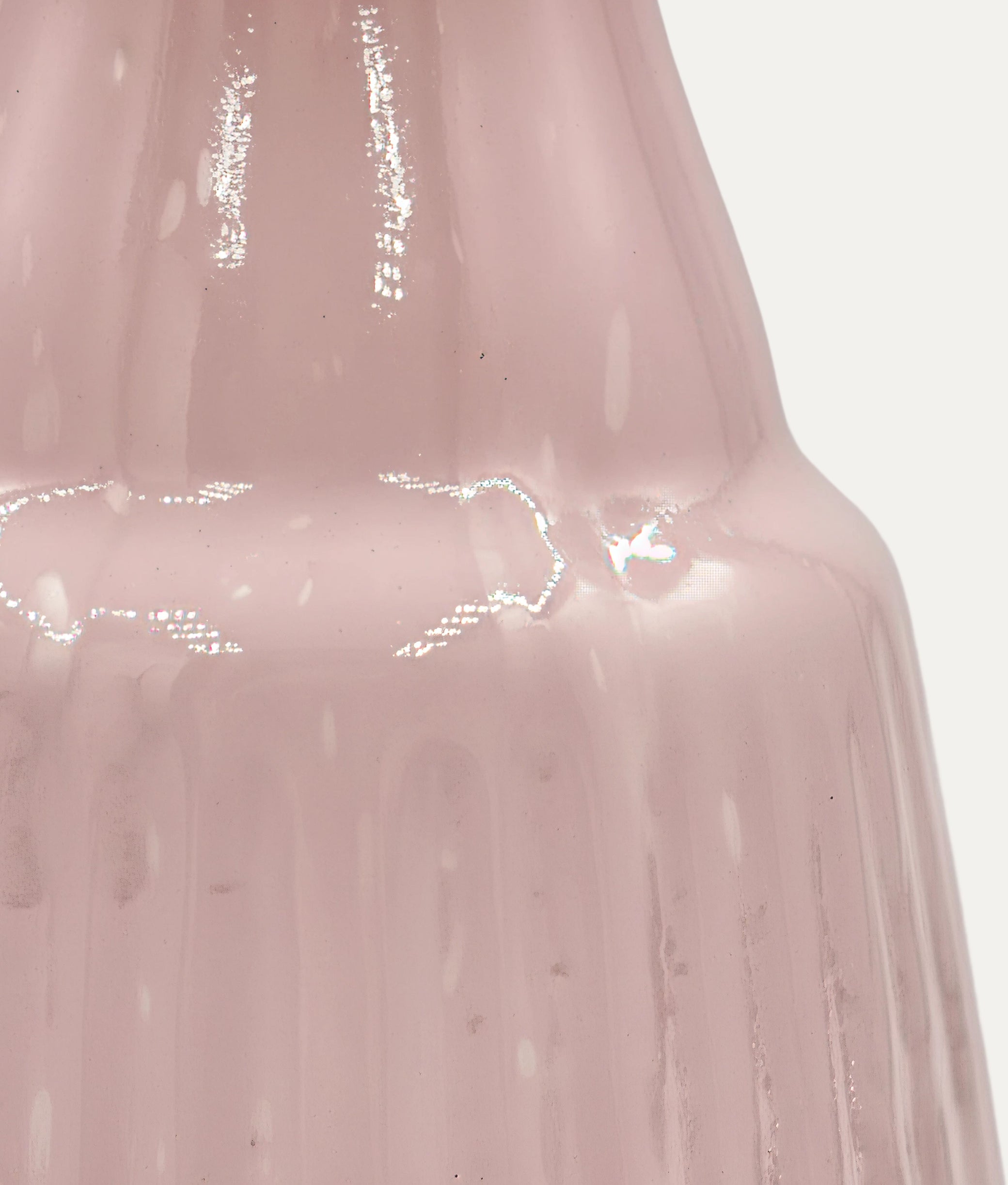 Recycled Opaline Pink Glass Vase