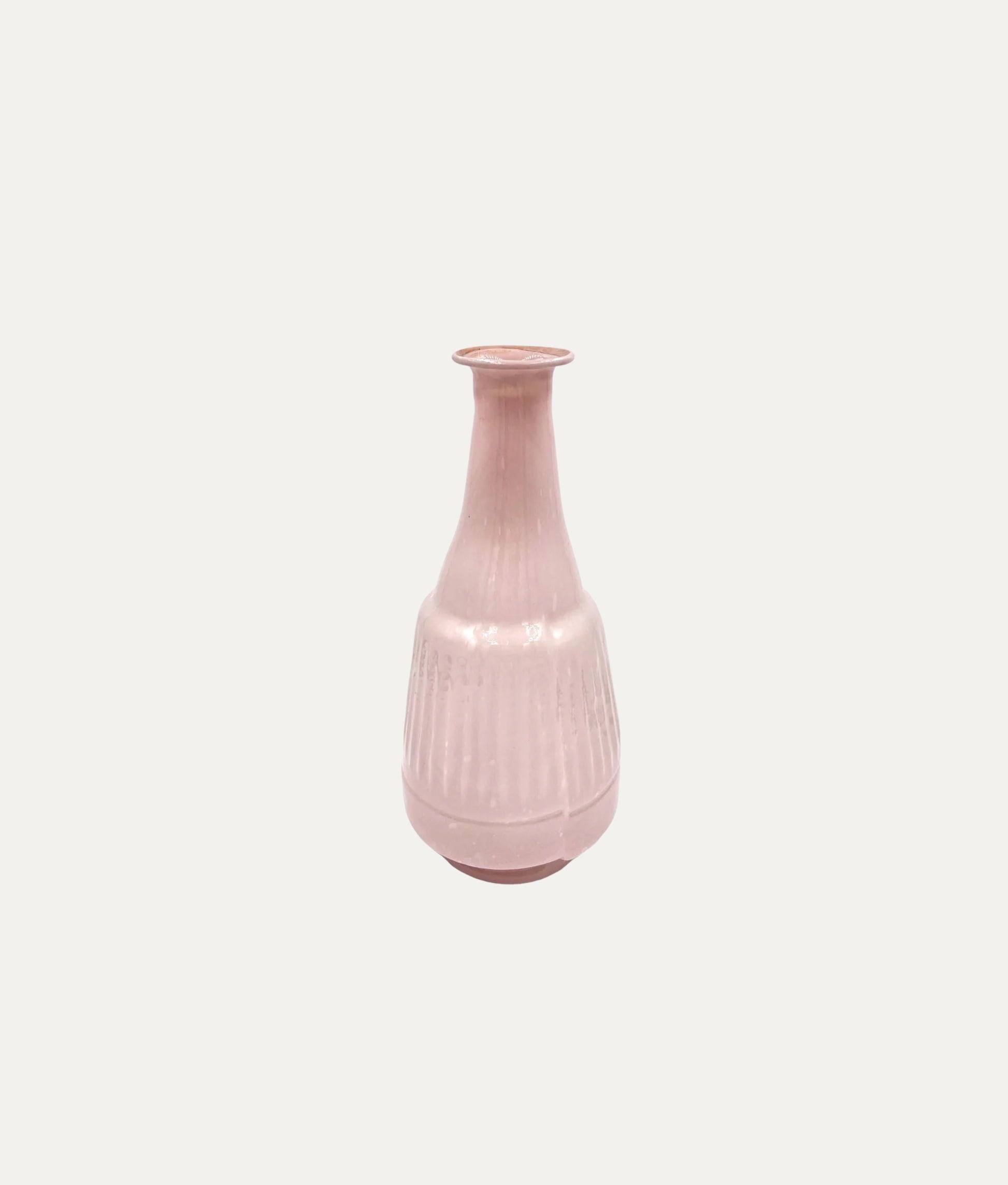 Recycled Opaline Pink Glass Vase