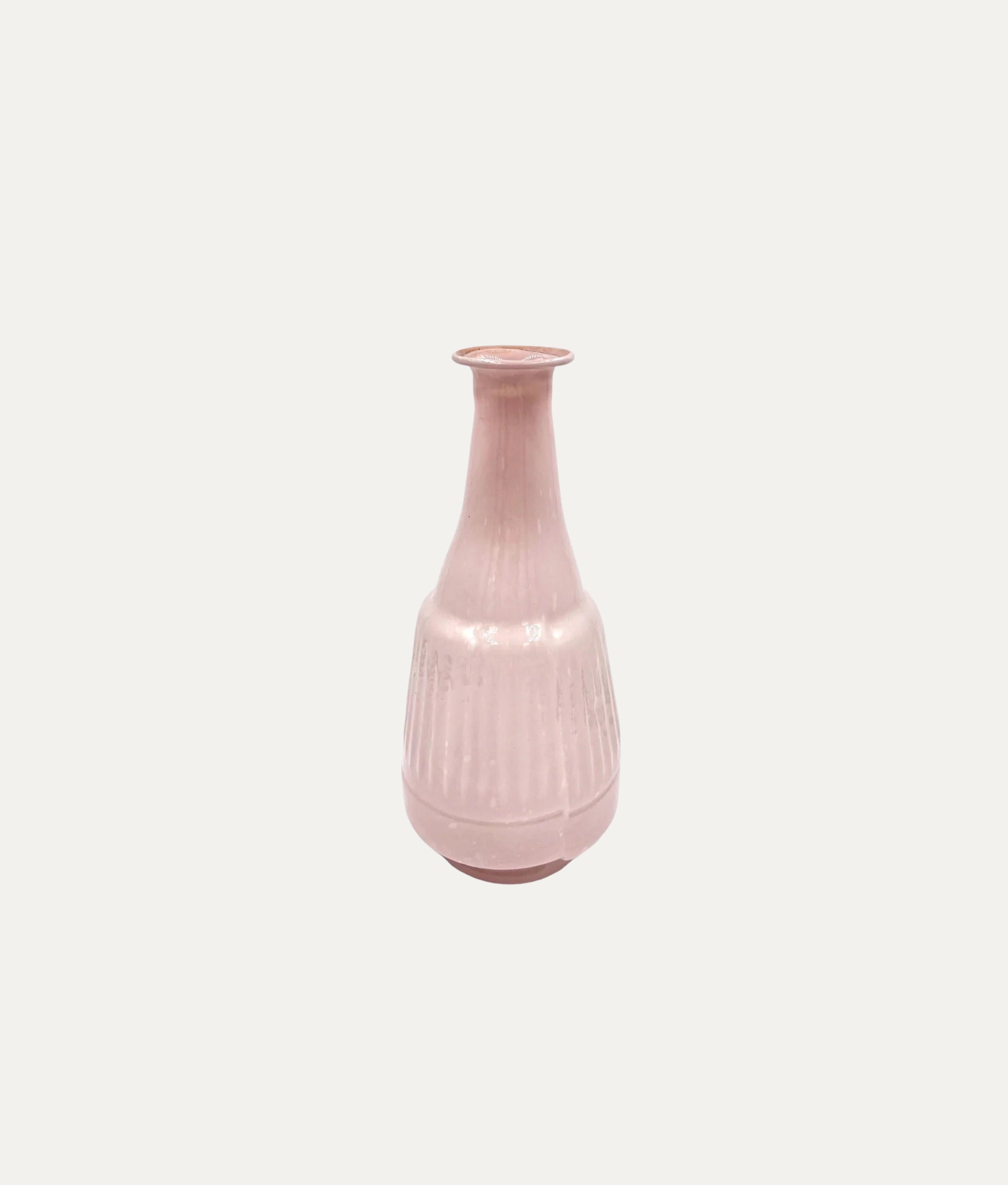 Recycled Opaline Pink Glass Vase
