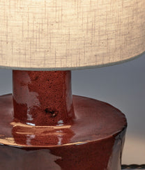 Red Table Lamp Beige Catherine