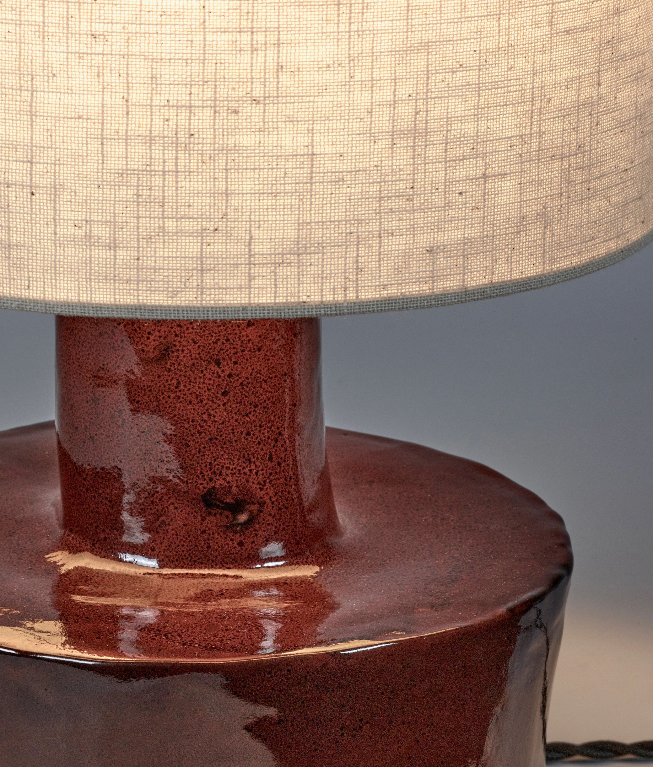 Red Table Lamp Beige Catherine
