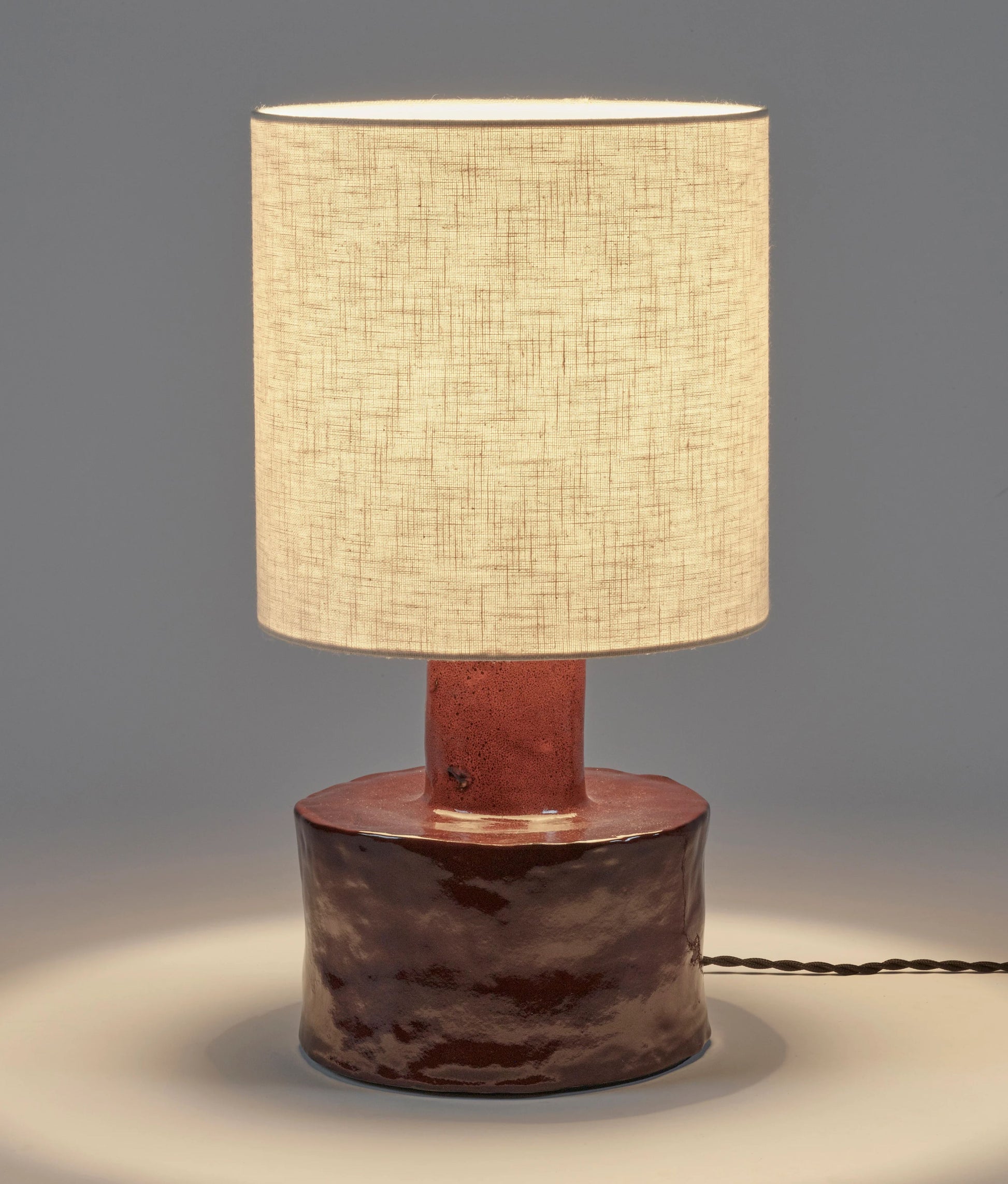 Red Table Lamp Beige Catherine
