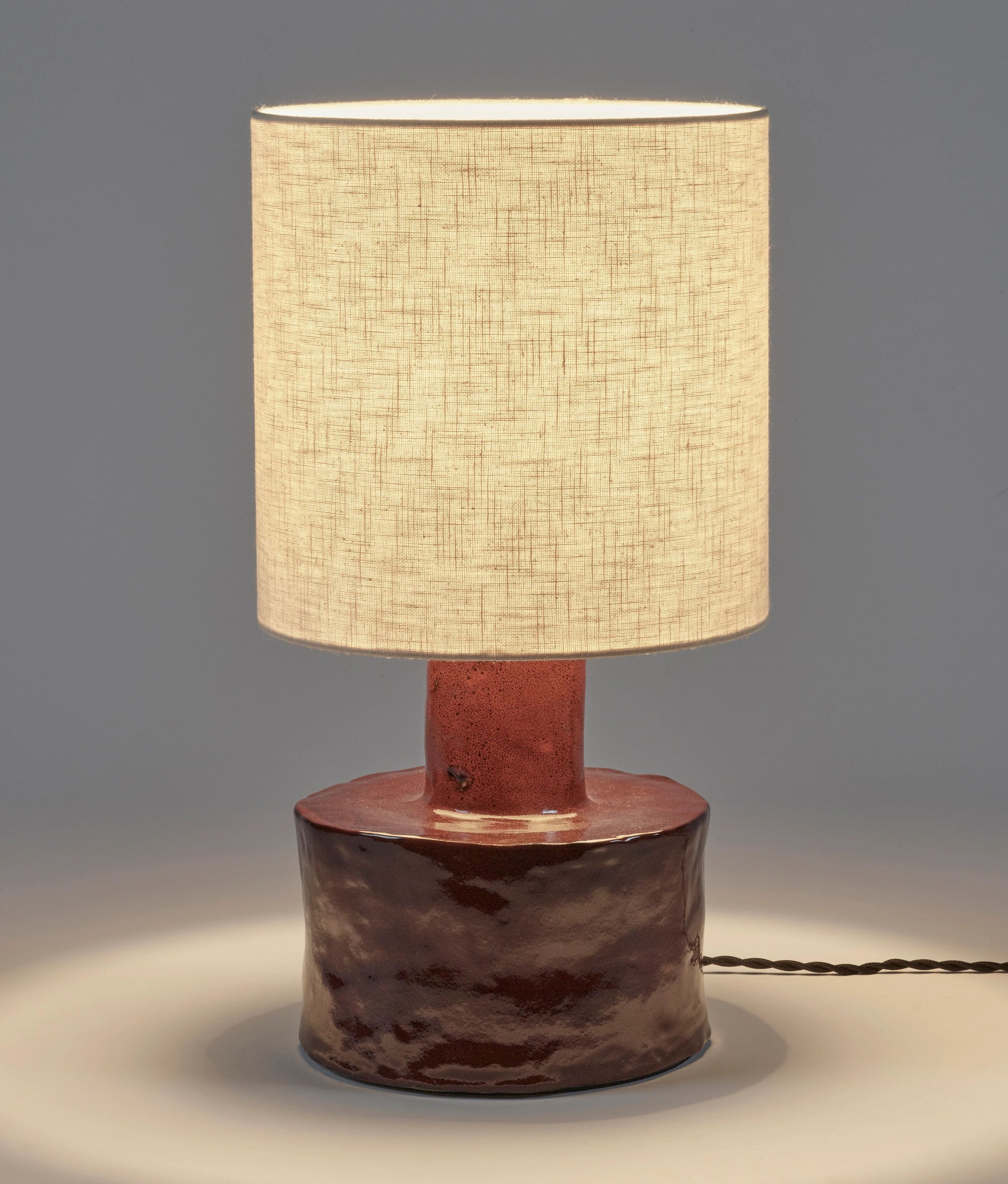 Red Table Lamp Beige Catherine