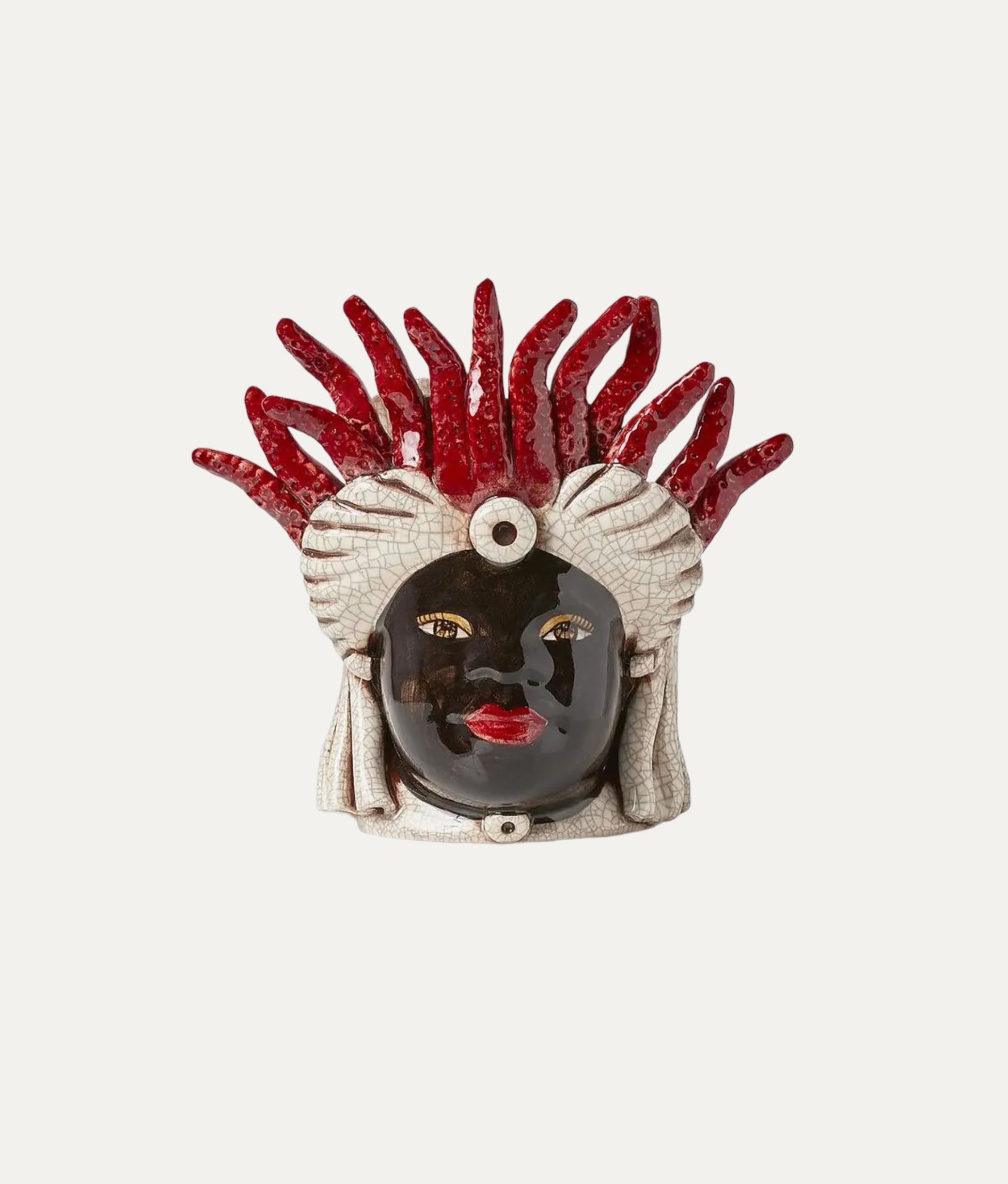 Medusa Small Red Moro Lady Vase
