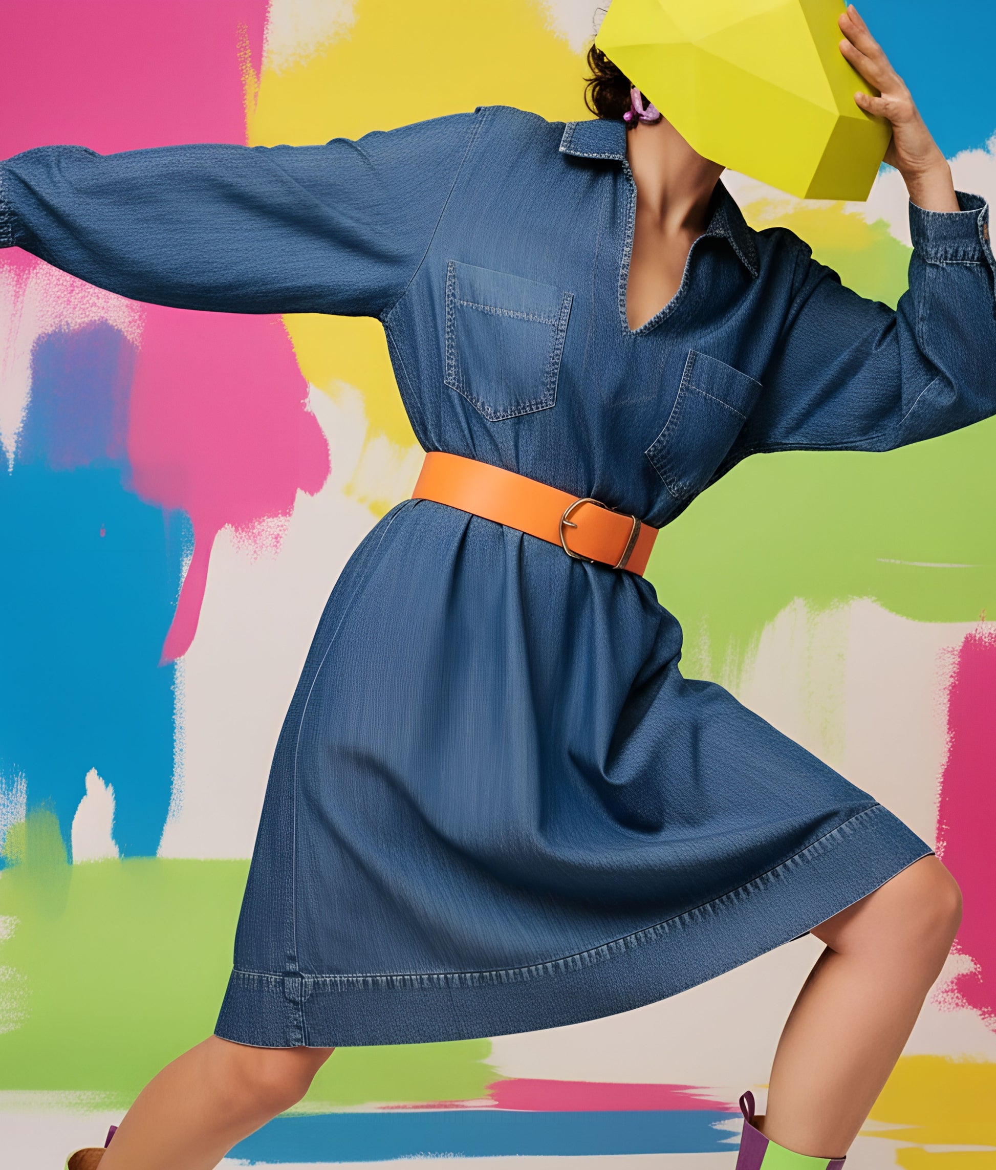 Blue Denim Robe Dress