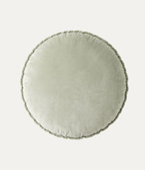 Mint Round Velvet Cushion