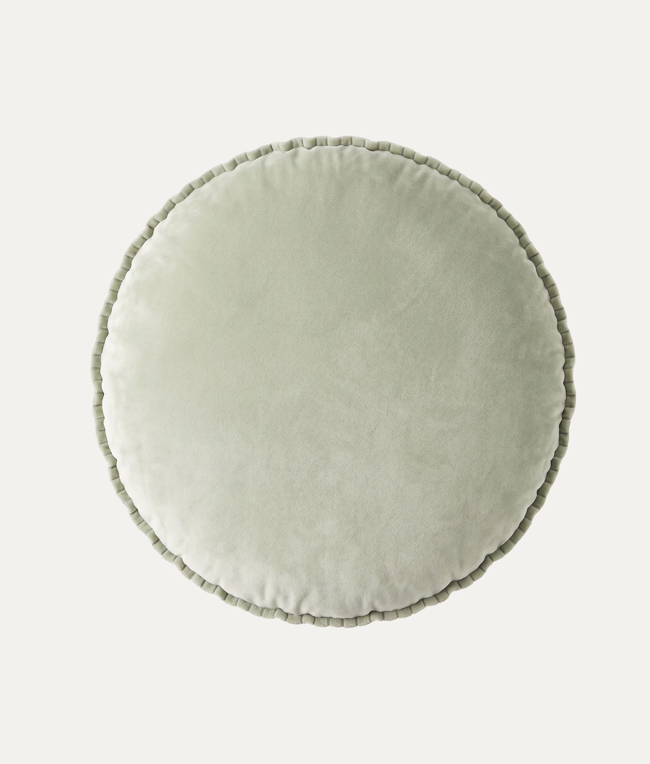 Mint Round Velvet Cushion