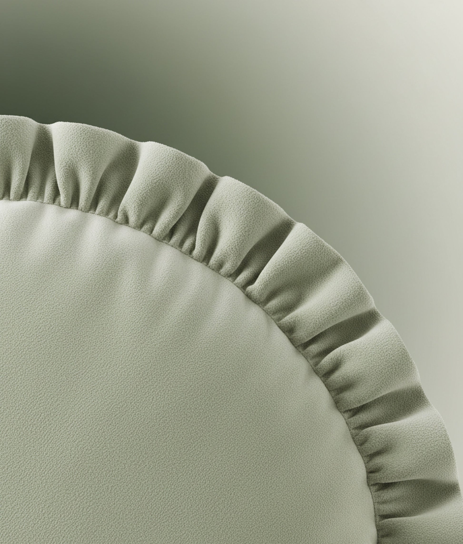 Mint Round Velvet Cushion