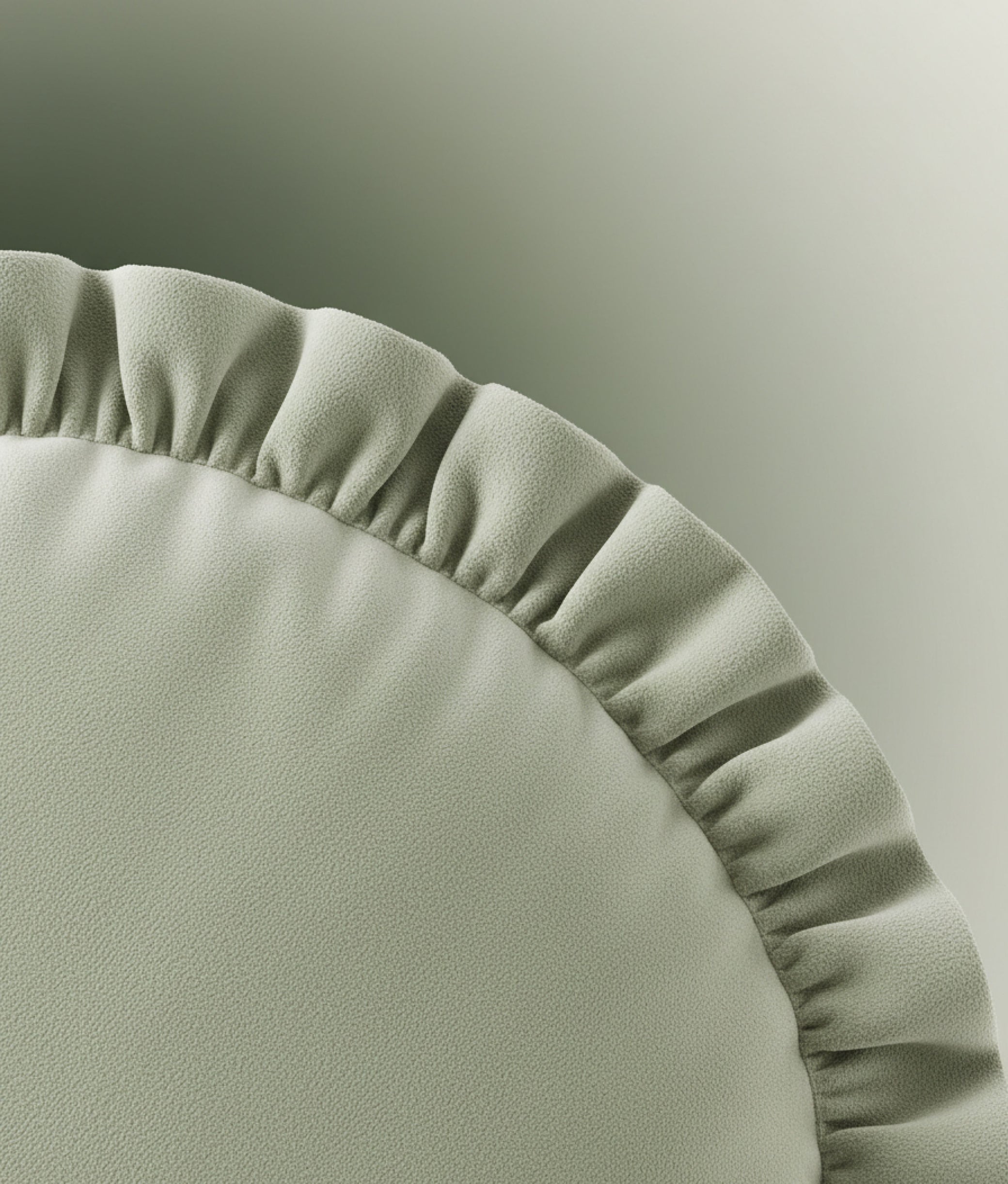 Mint Round Velvet Cushion