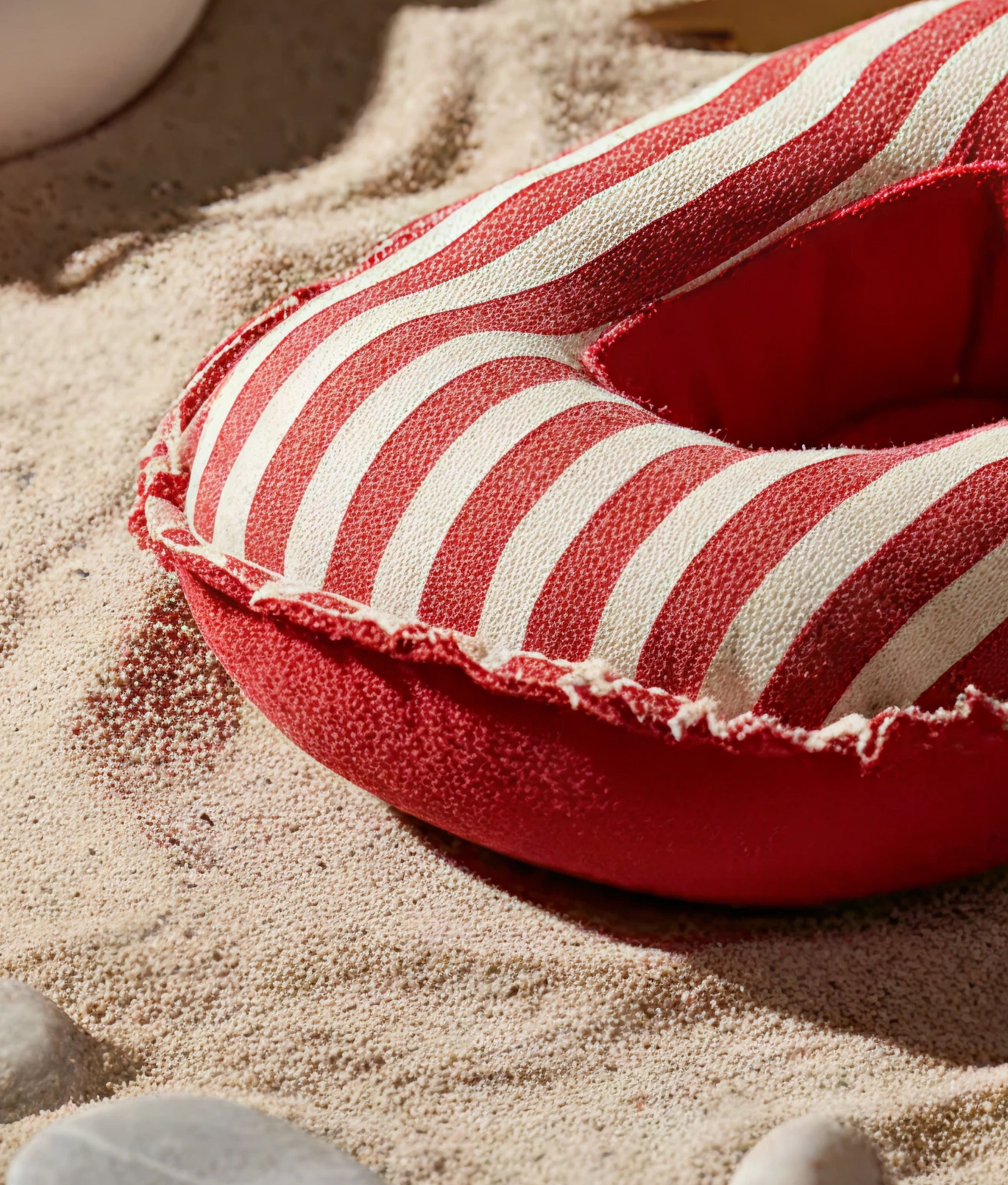 Rubber Boat with Red Stripes
