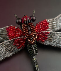 Rubyspot Damselfly Brooch