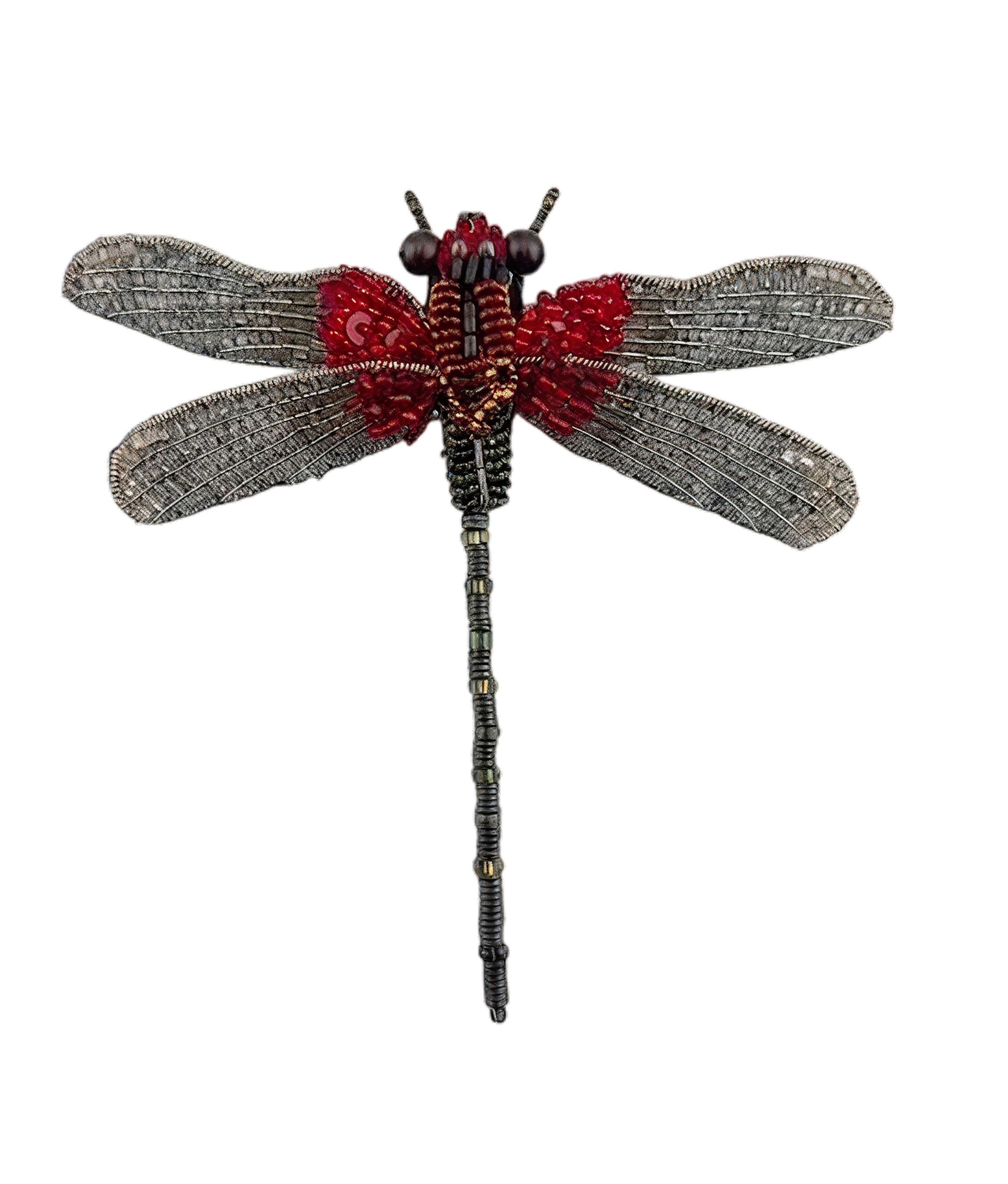 Rubyspot Damselfly Brooch