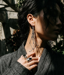 RUGIADA Black Earrings