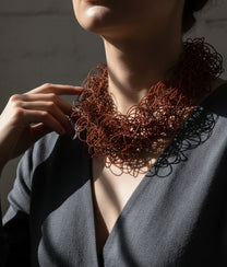 SCRIBBLE SLIM M Copper Necklace