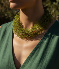 SCRIBBLE SLIM M Olive Necklace