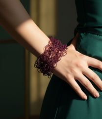 SCRIBBLE SLIM Burgundy Bracelet