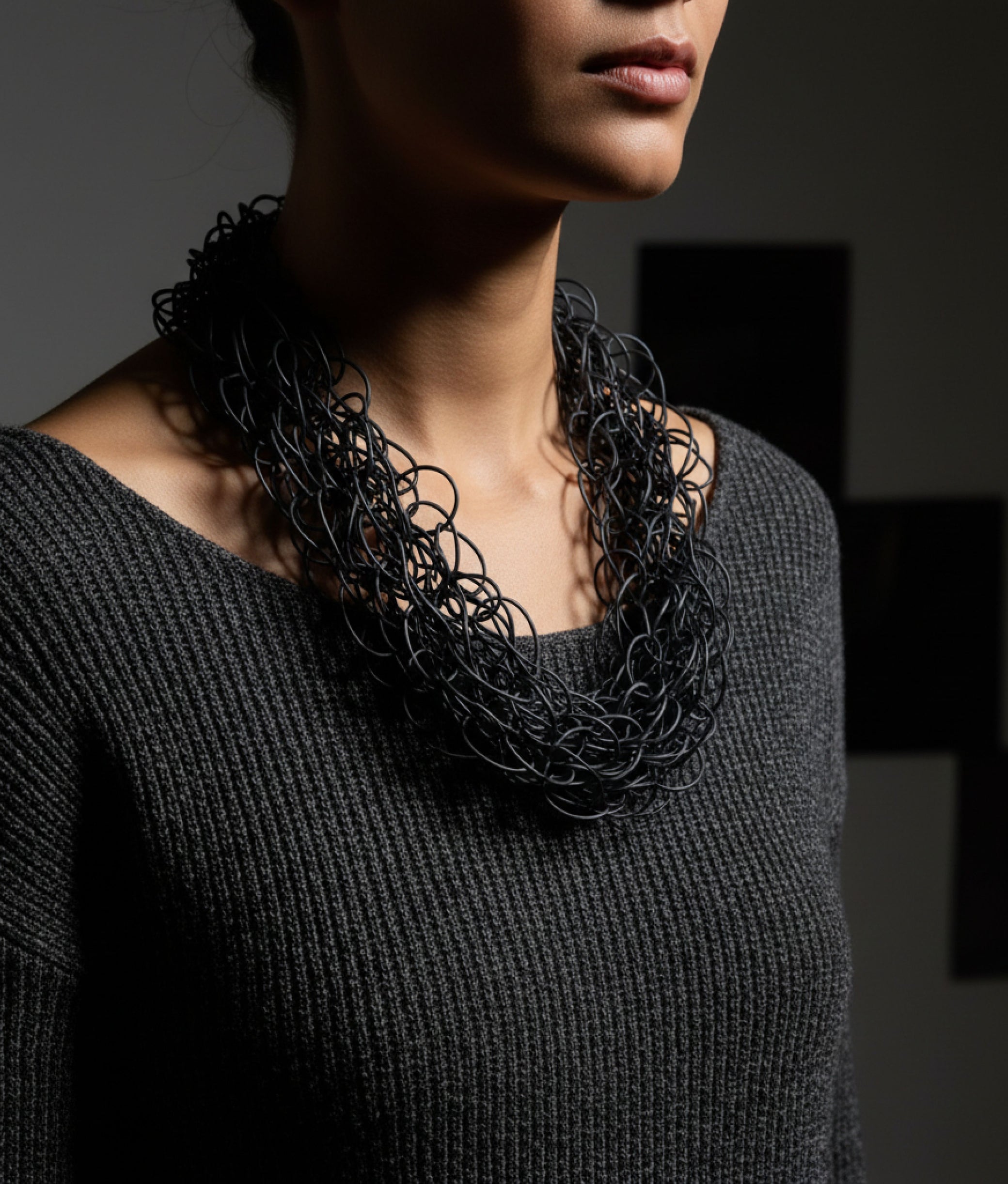 SCRIBBLE SLIM M Titanium Necklace