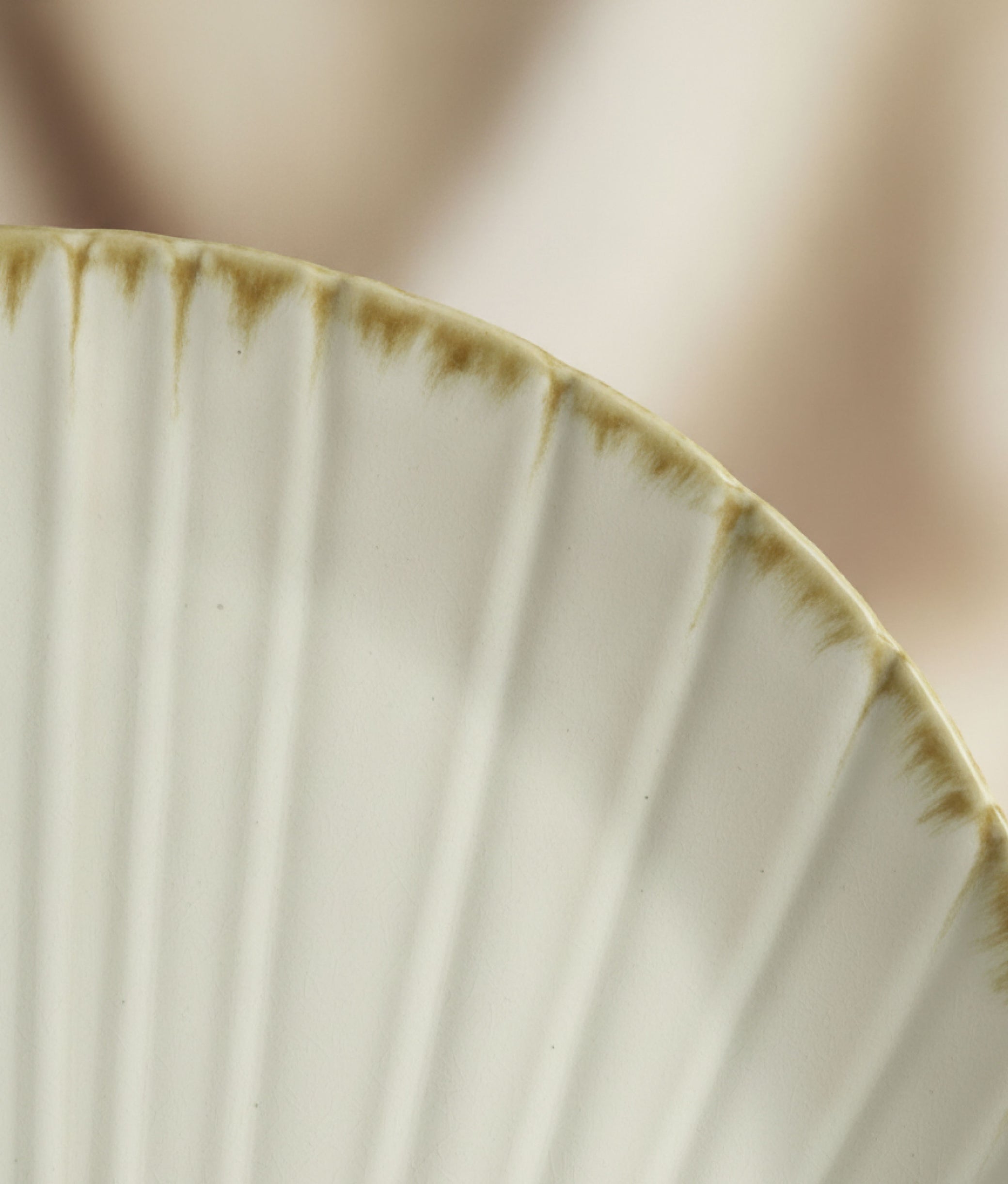 Off White Stoneware Sea Shell Tray Medium