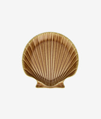 Orange Stoneware Sea Shell Tray Medium