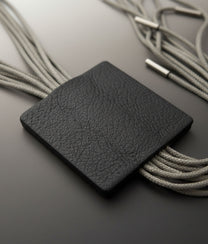 SLIDE STEEL QUADRO Black Necklace