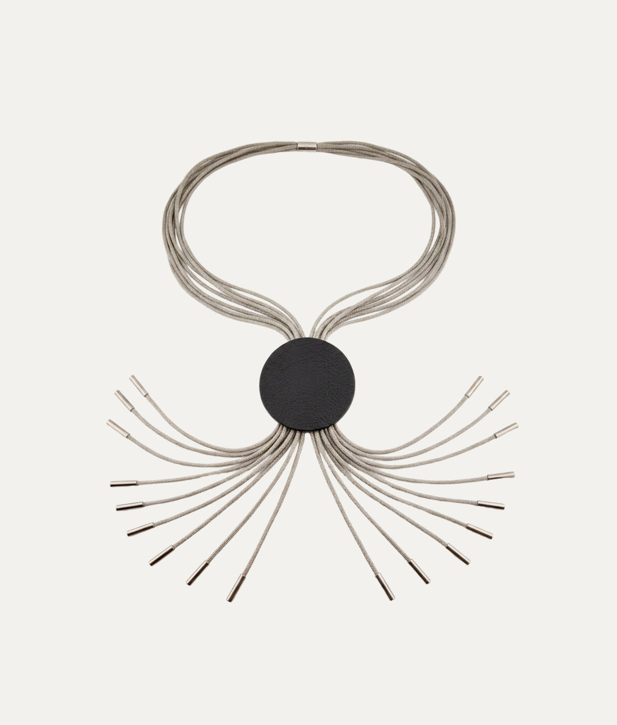 SLIDE STEEL Black Necklace