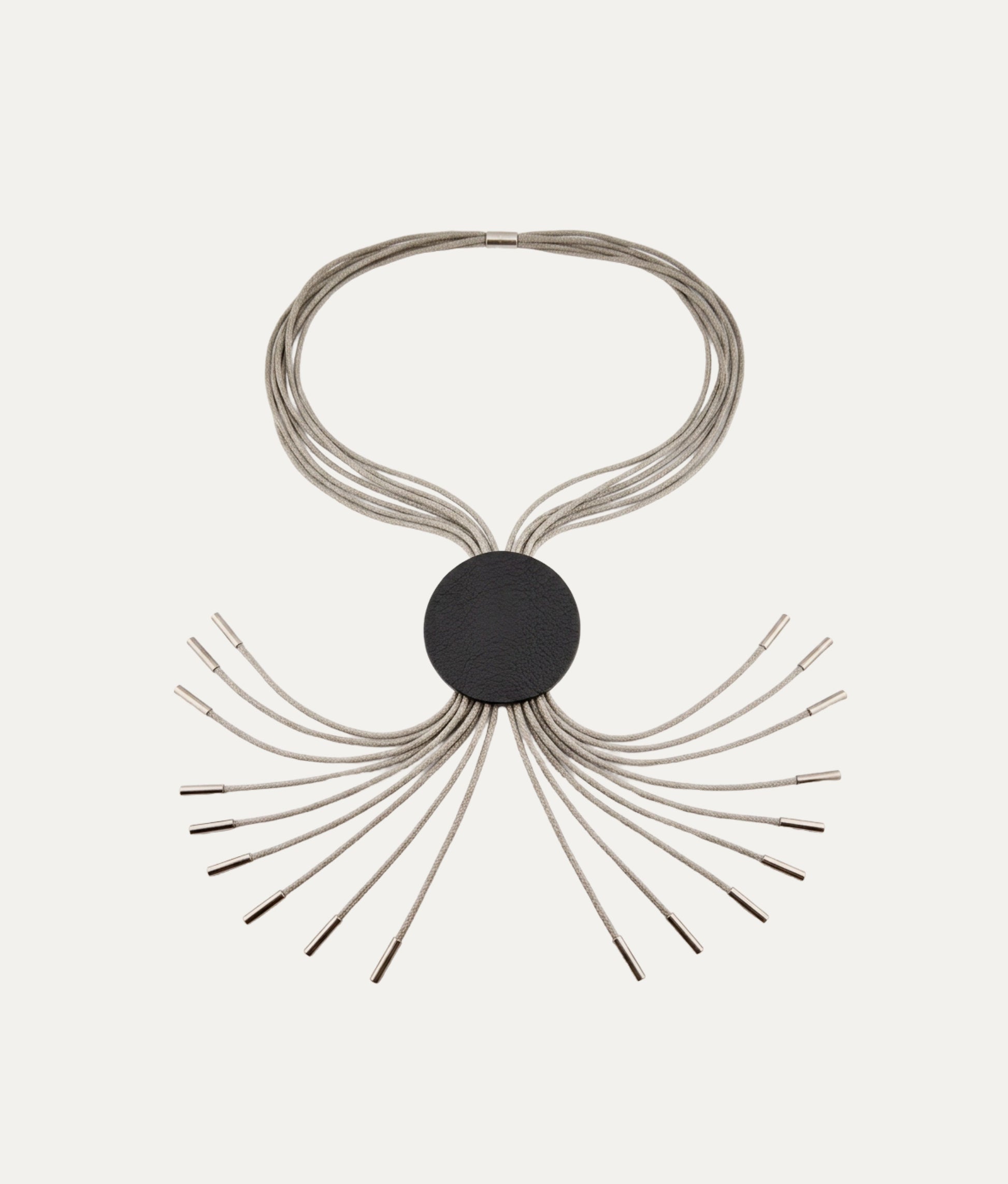 SLIDE STEEL Black Necklace