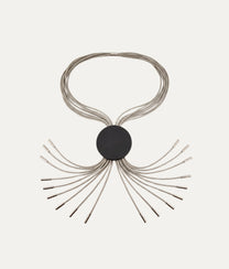SLIDE STEEL Black Necklace