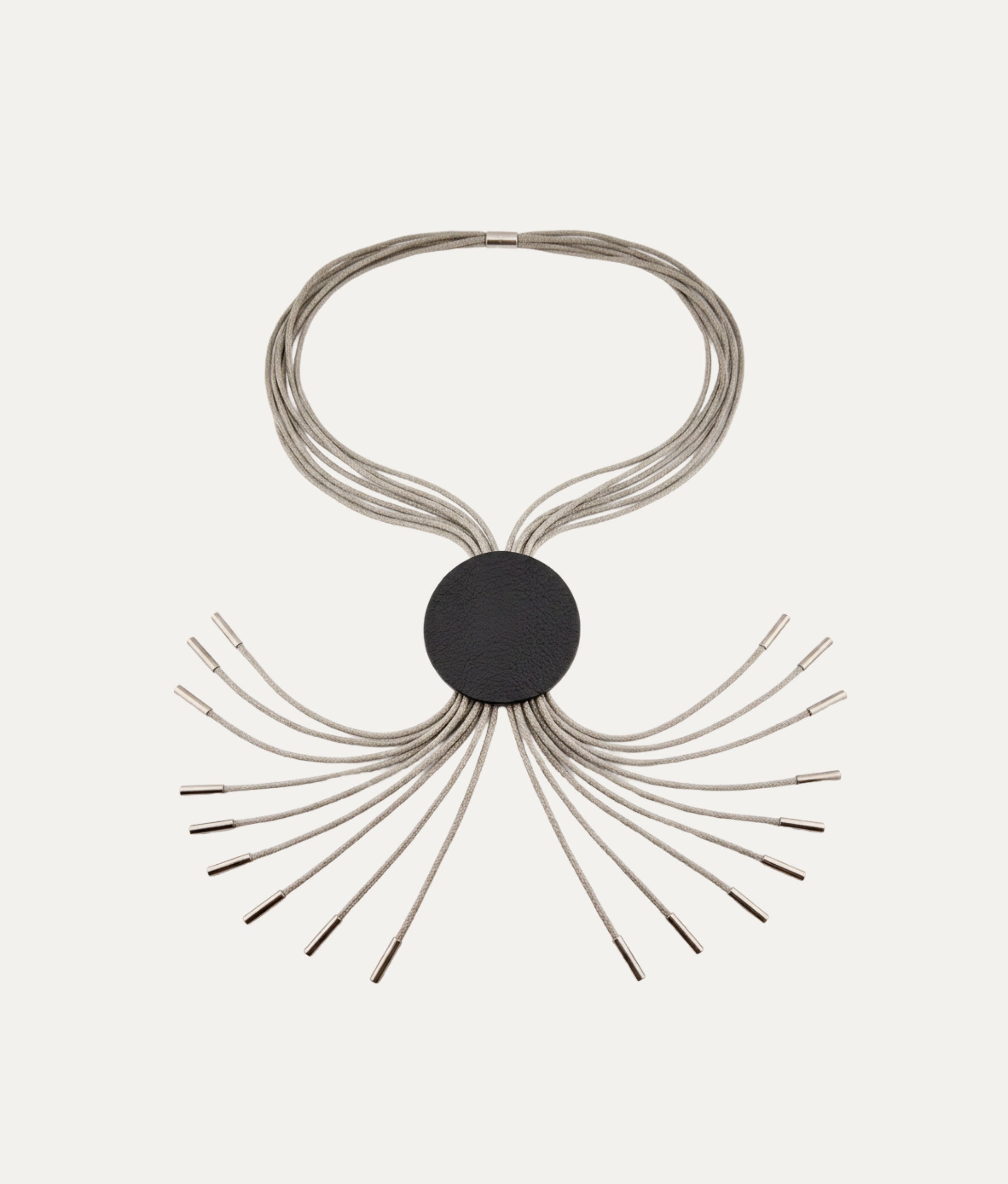 SLIDE STEEL Black Necklace