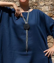 SLIDE STEEL Black Necklace