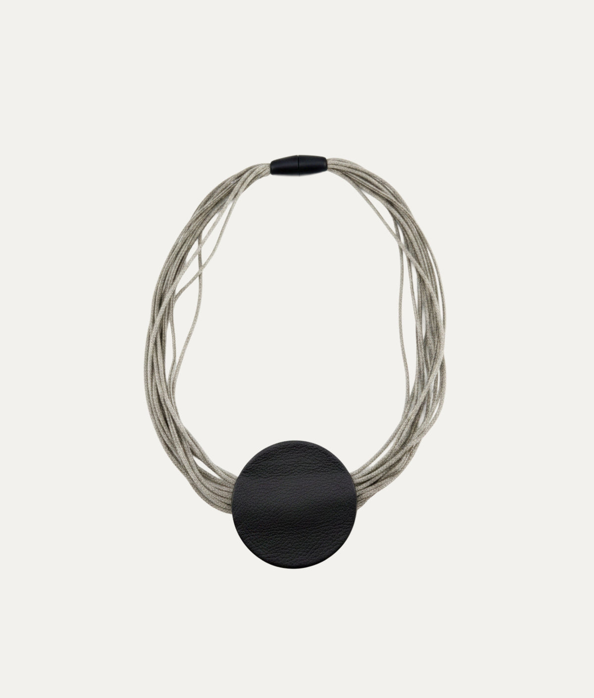 SLIDE STEEL Black Necklace T.S