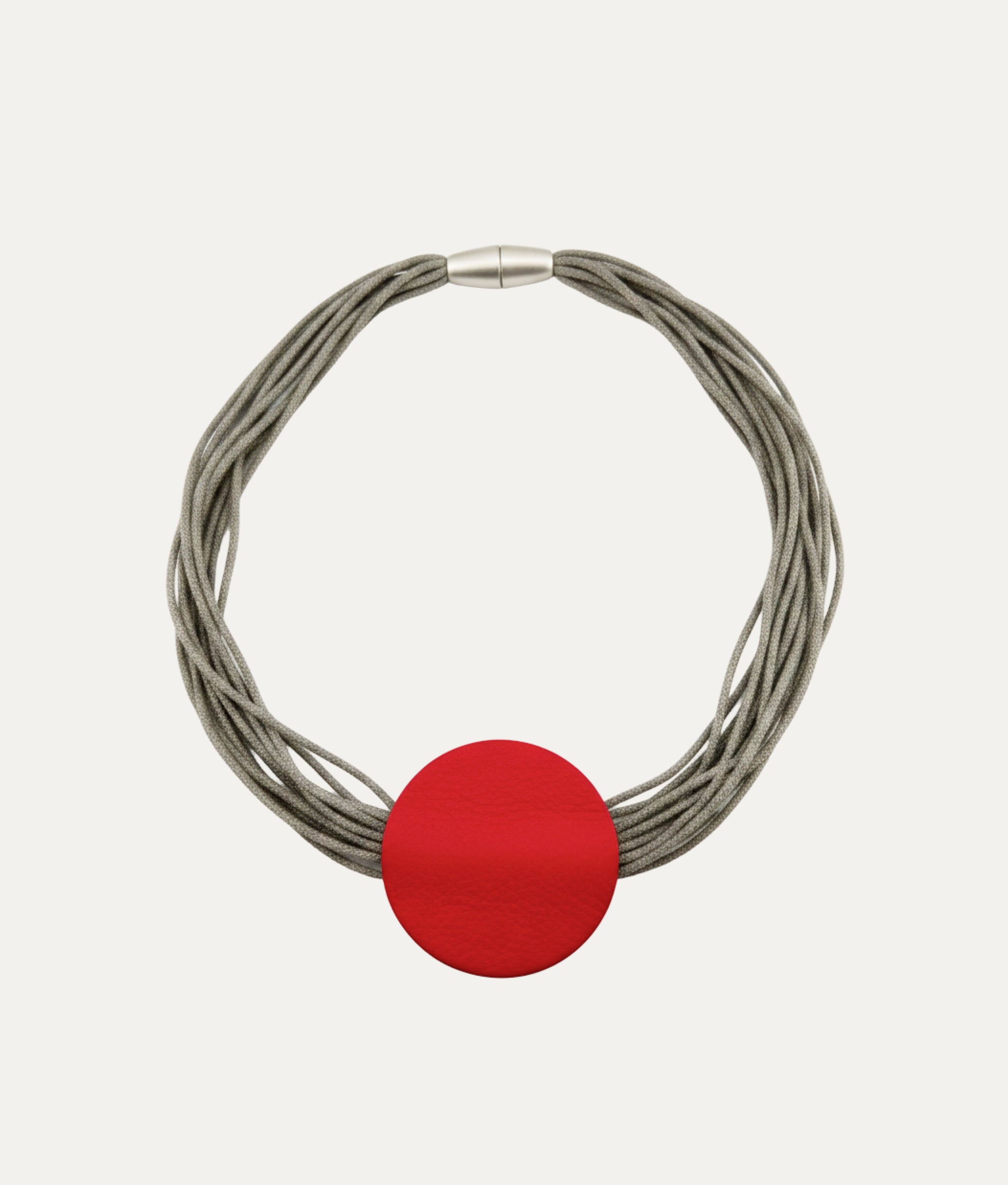 SLIDE STEEL Red Necklace T.S