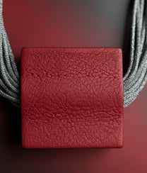 SLIDE STEEL Red Necklace Q.S