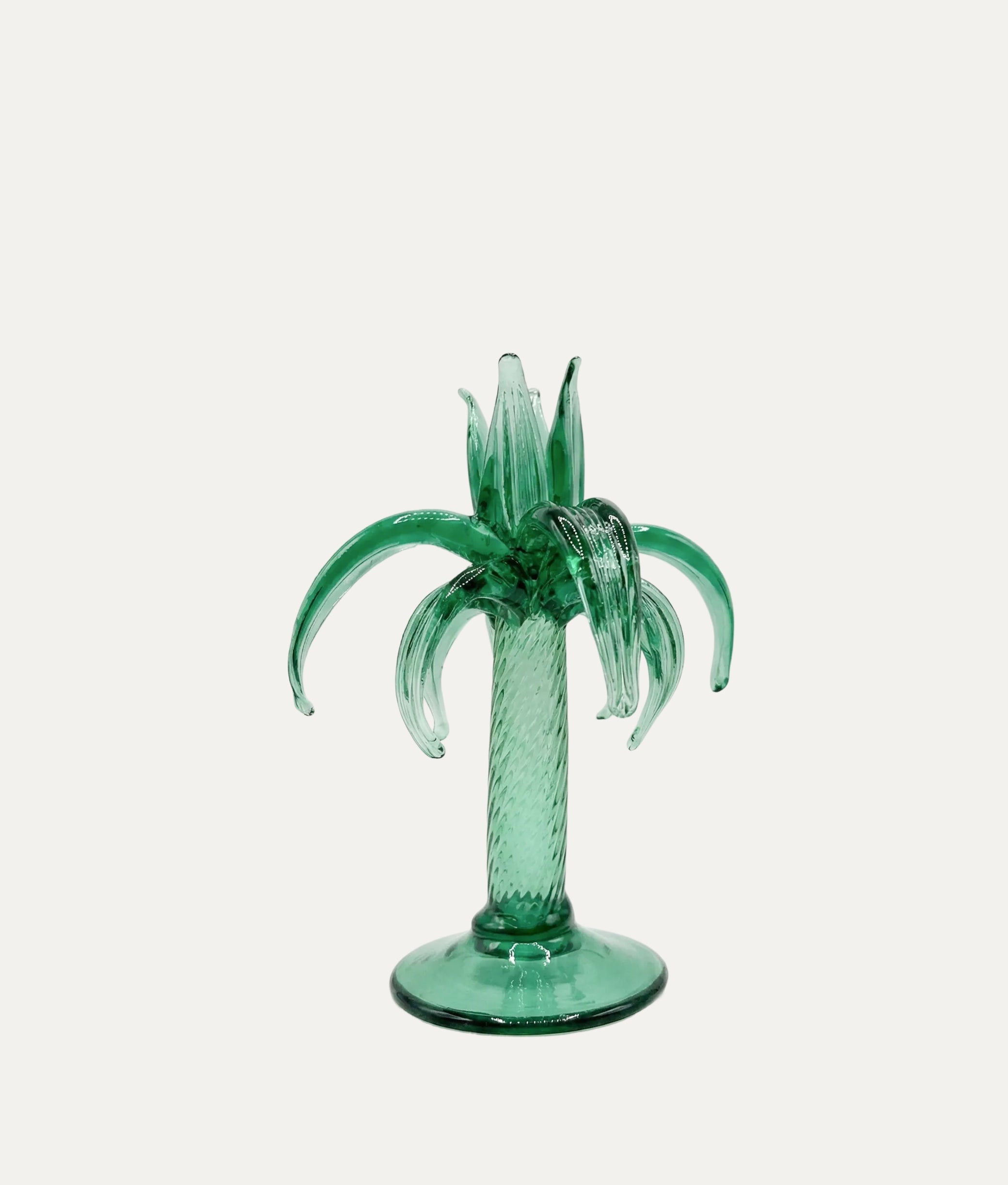 Small Palm Candle Stand Emerald