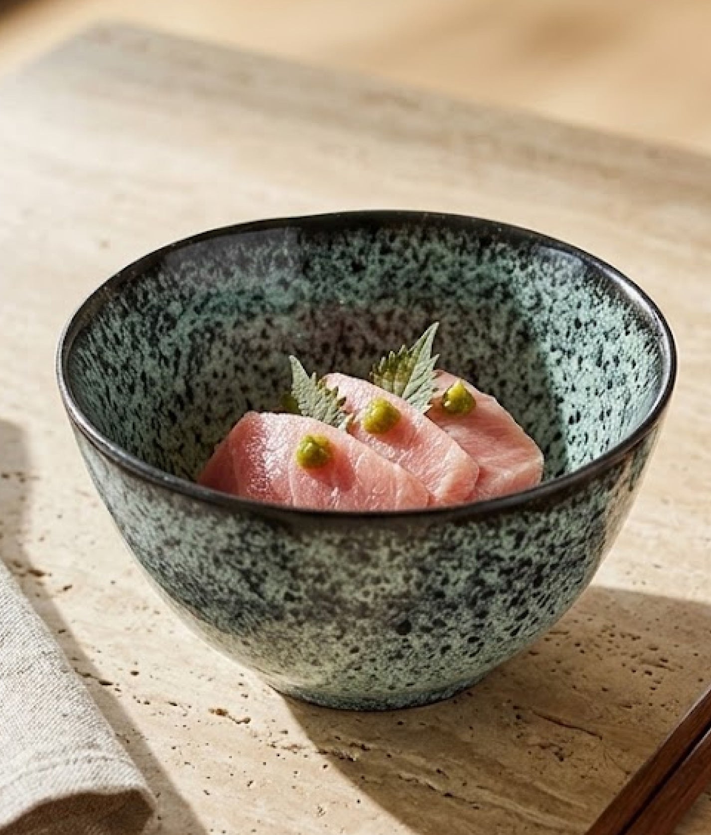 Light Petrol Black Small Stoneware Bowl