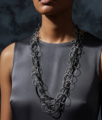 SPIRALINA Black Necklace
