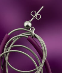 SPIRALINA Burgundy Earrings