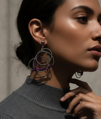 SPIRALINA Burgundy Earrings