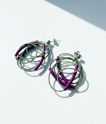 SPIRALINA Burgundy Earrings