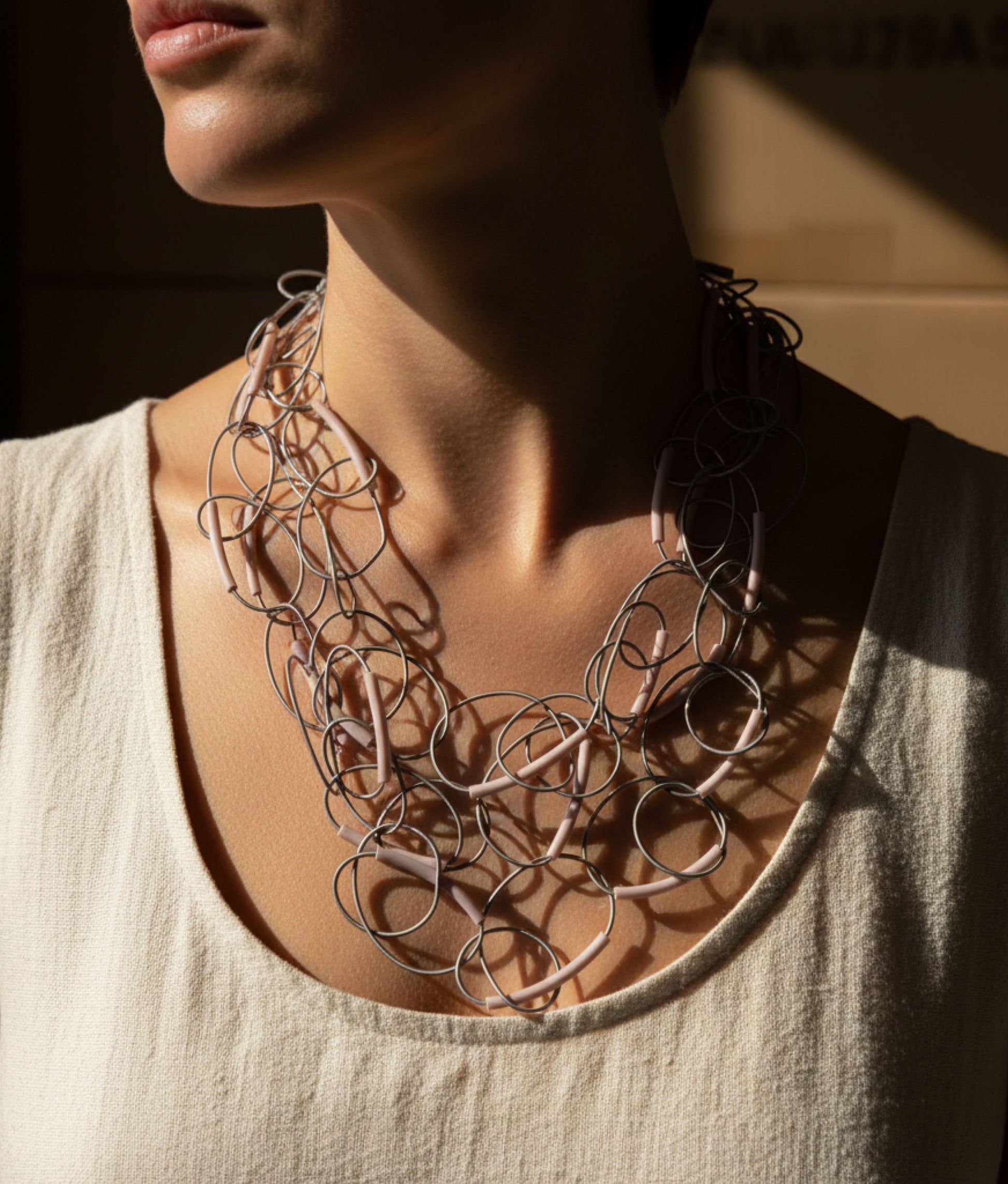 SPIRALINA Champagne Pastel Necklace