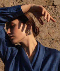 SPIRALINA Grey Earrings