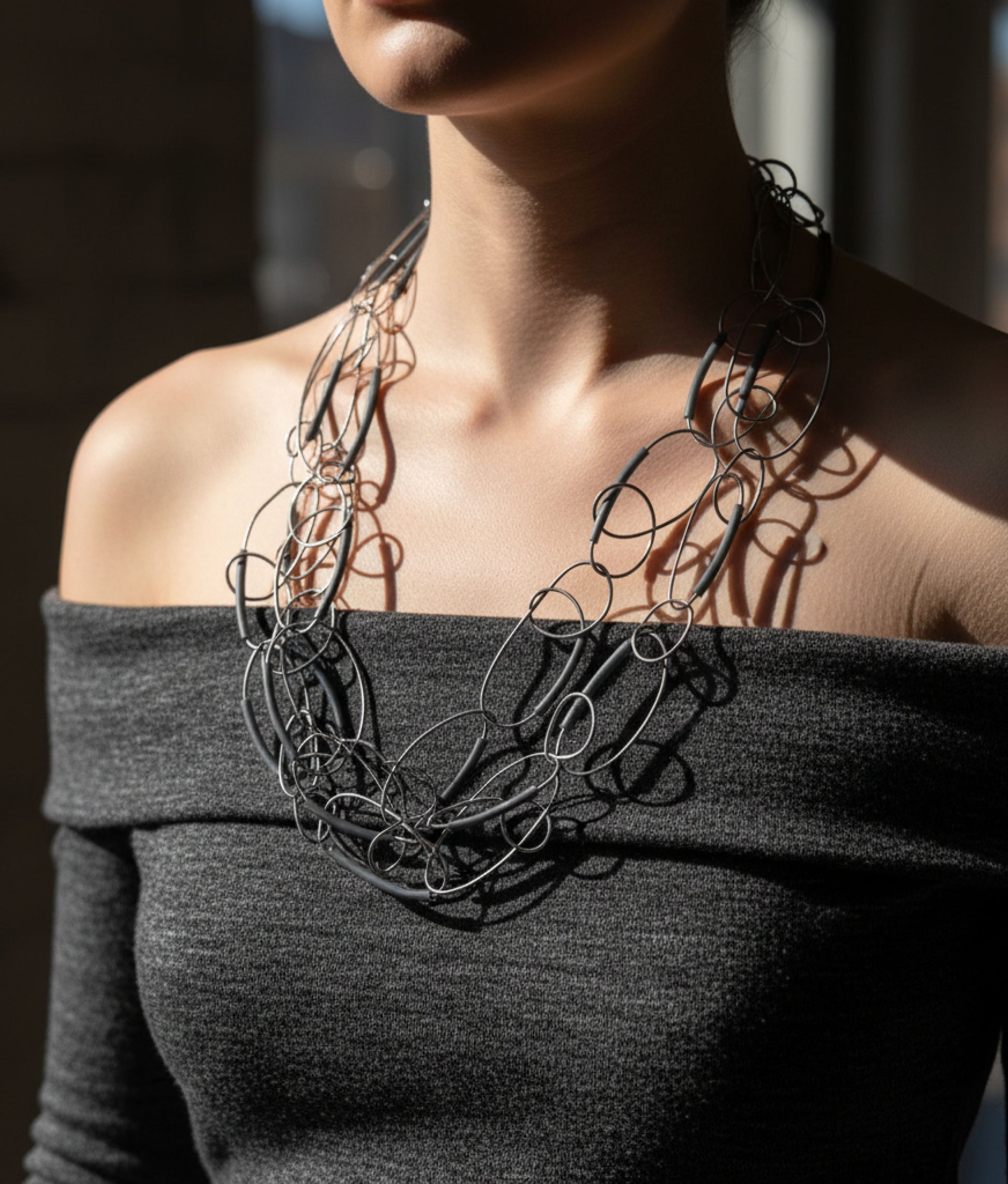 SPIRALINA Smoke Necklace