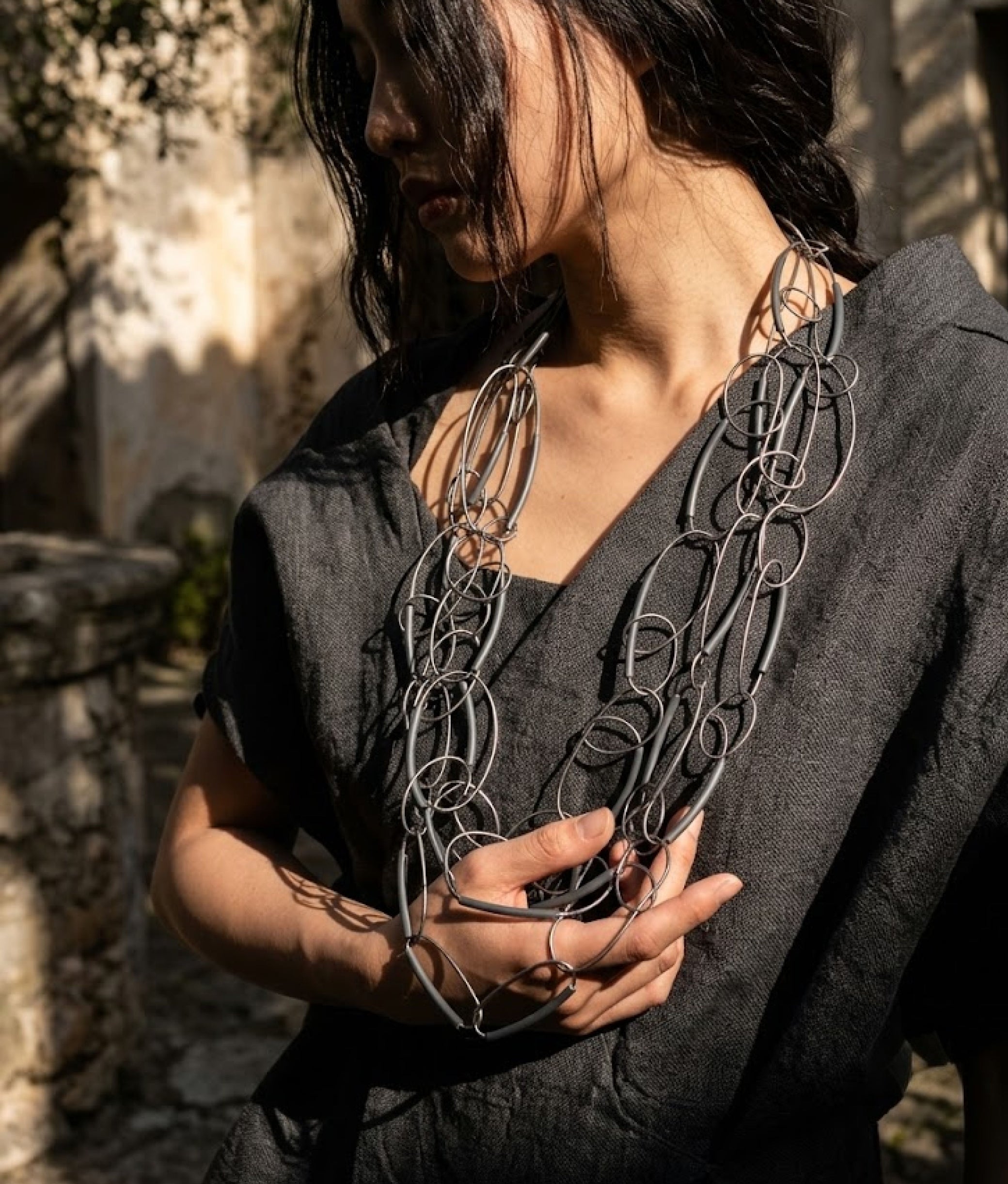 SPIRALINA Smoke Necklace
