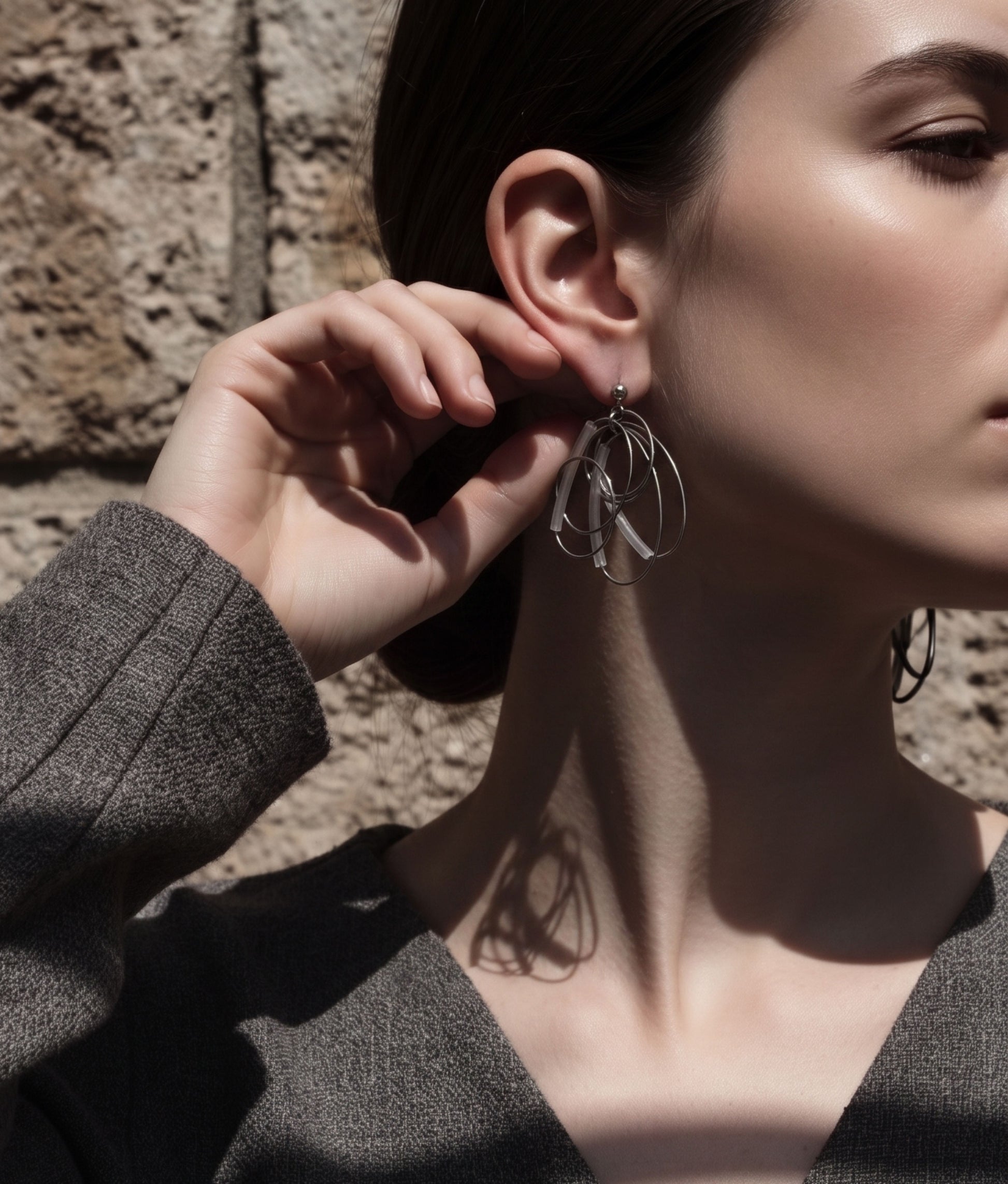 SPIRALINA Smoke Earrings