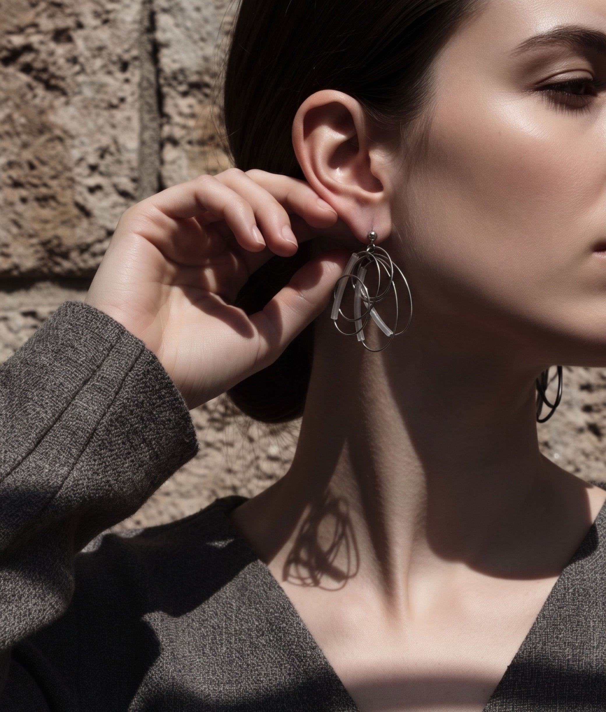 SPIRALINA Smoke Earrings